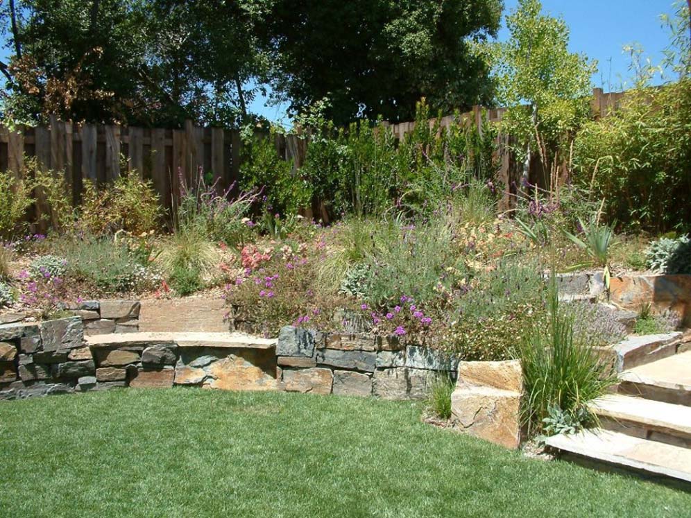 Stone Bench in the Garden