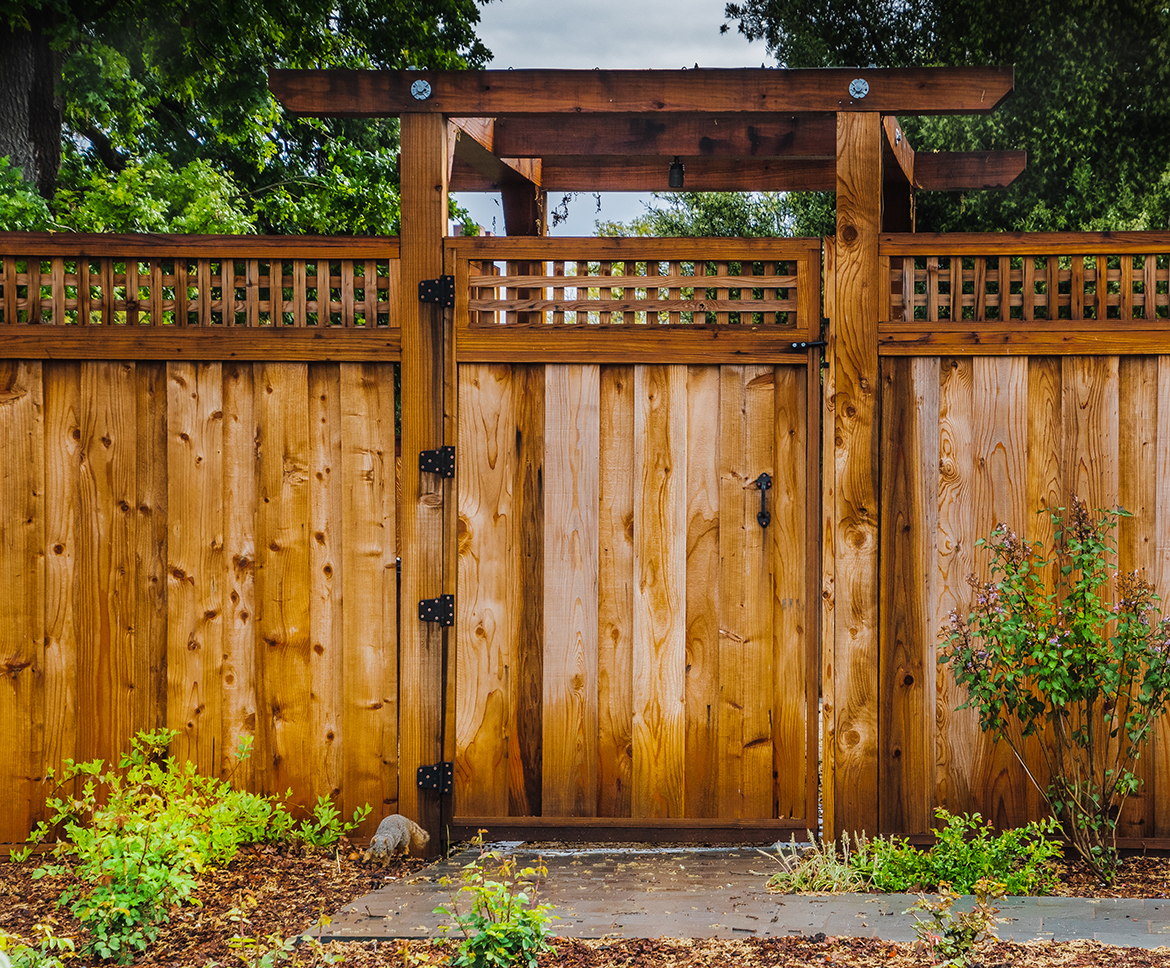 Wood Fence and Entry