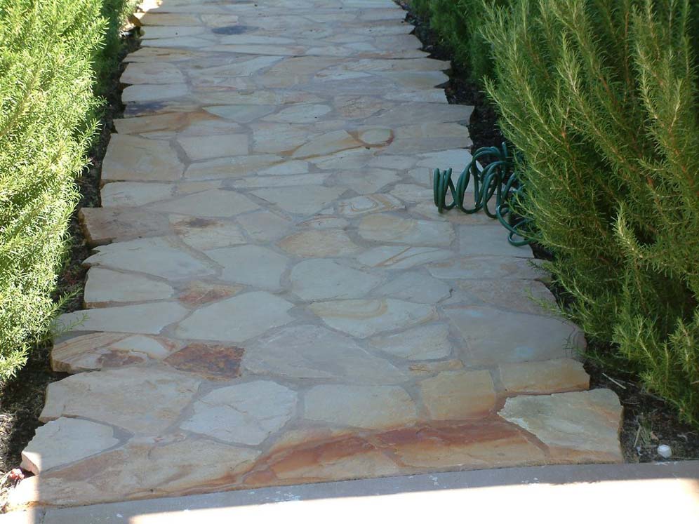 Flagstone Flanked by Rosemary