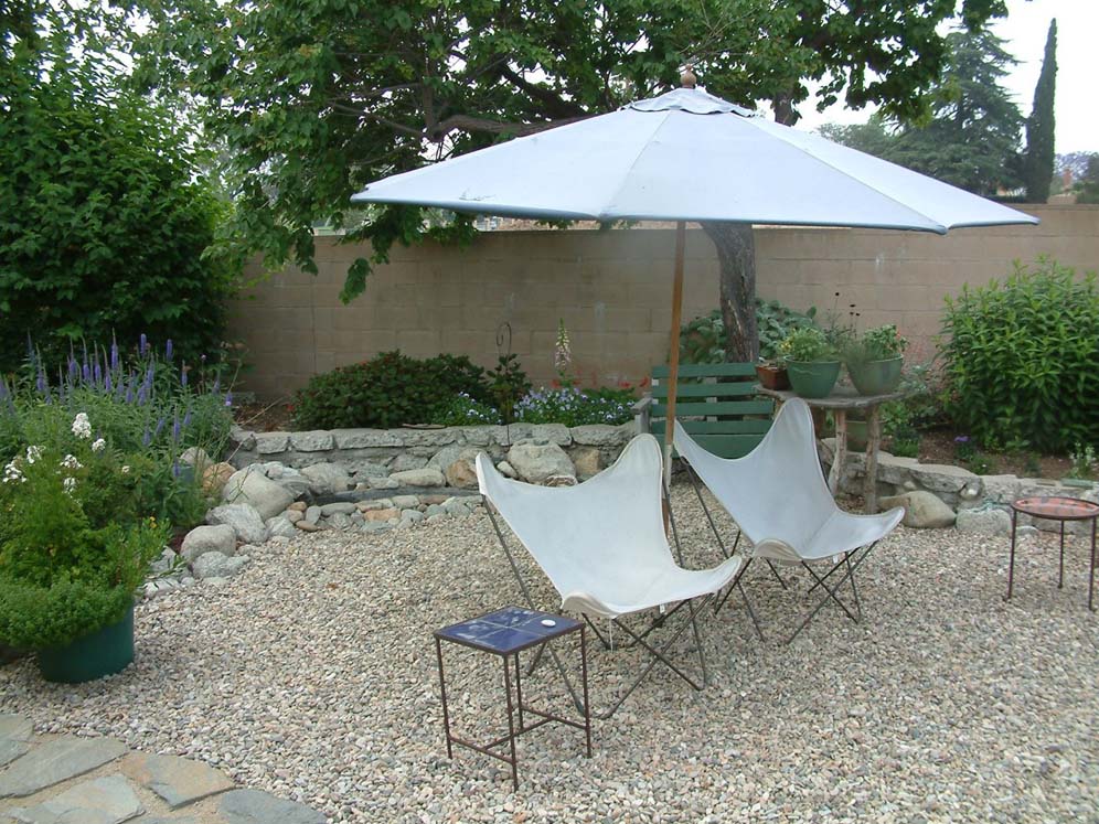 50's Chairs in Gravel Patio