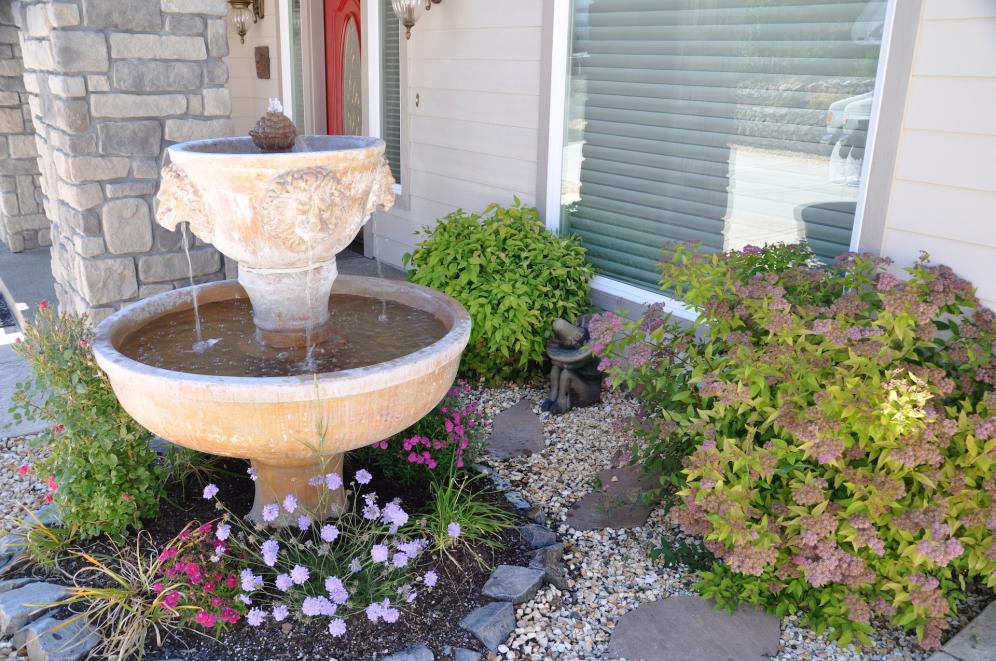 Front Yard Corner Water Feature